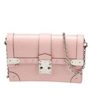 Louis Vuitton Pink Epi Leather Trunk Chain Wallet